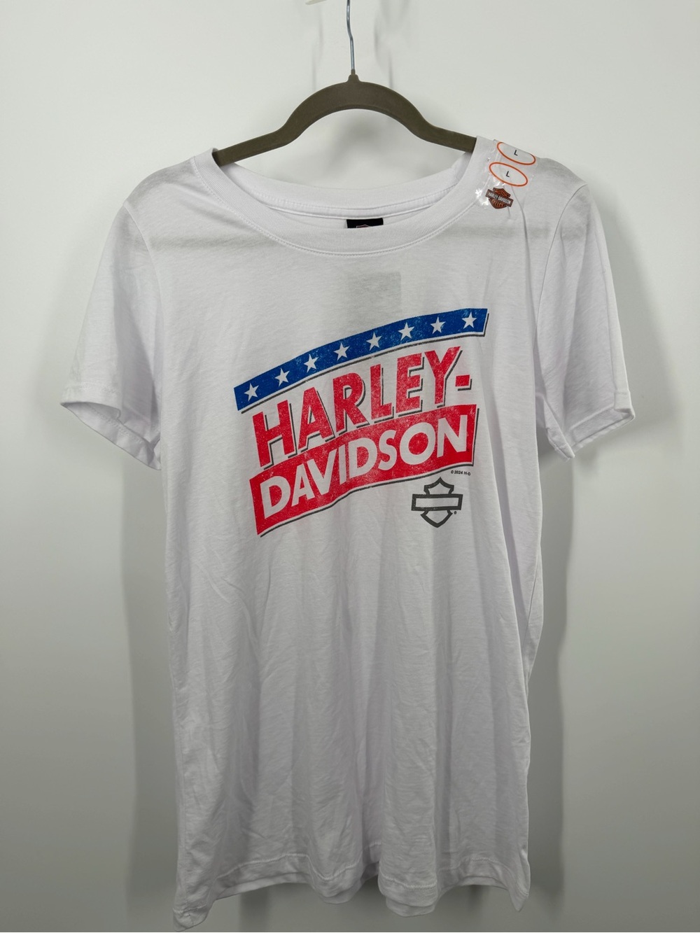 NWT Harley Davidson Red White Blue Patriotic Tee Shirt